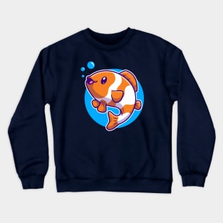 Cute Clownfish Swimming Cartoon Crewneck Sweatshirt